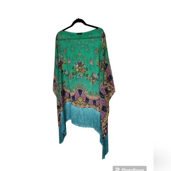 ETRO PONCHO WITH SWAROVSKI CRYSTALS - Picture 1 of 6